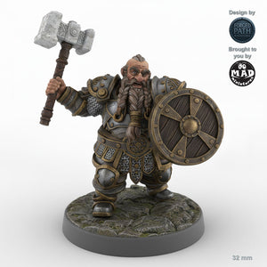 Shield-bearing Male Dwarf Fighter B