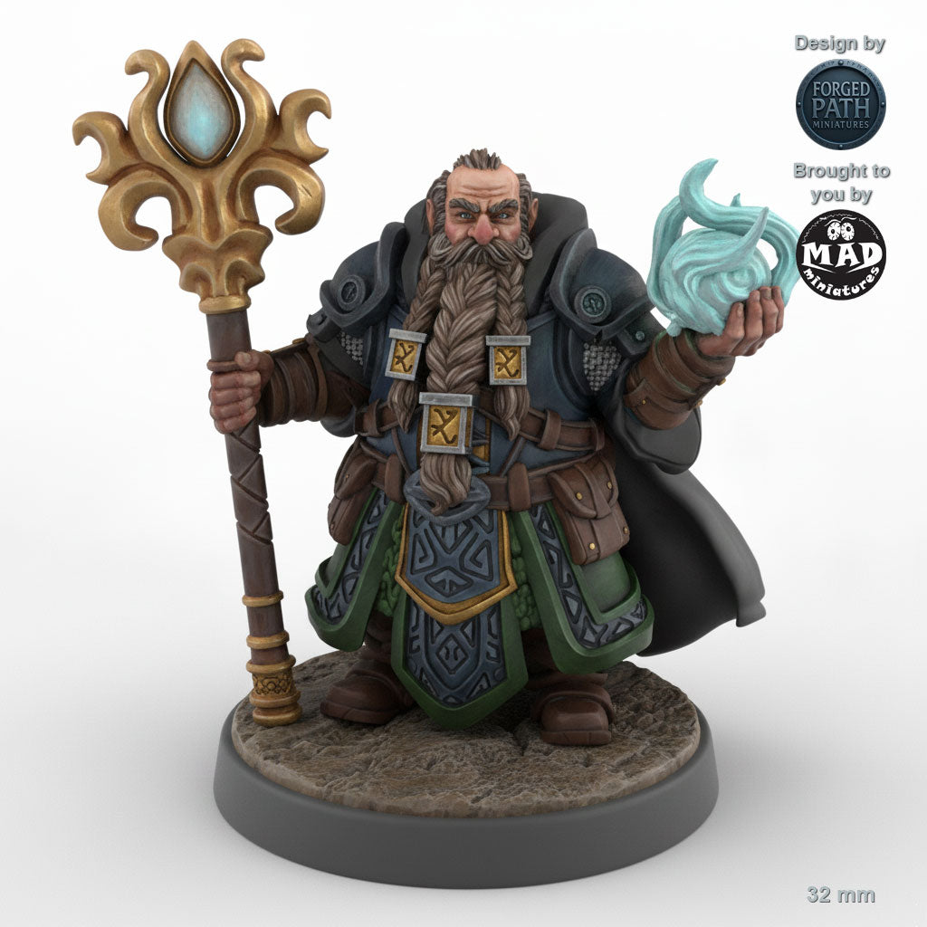 Casting Male Dwarf Mage A