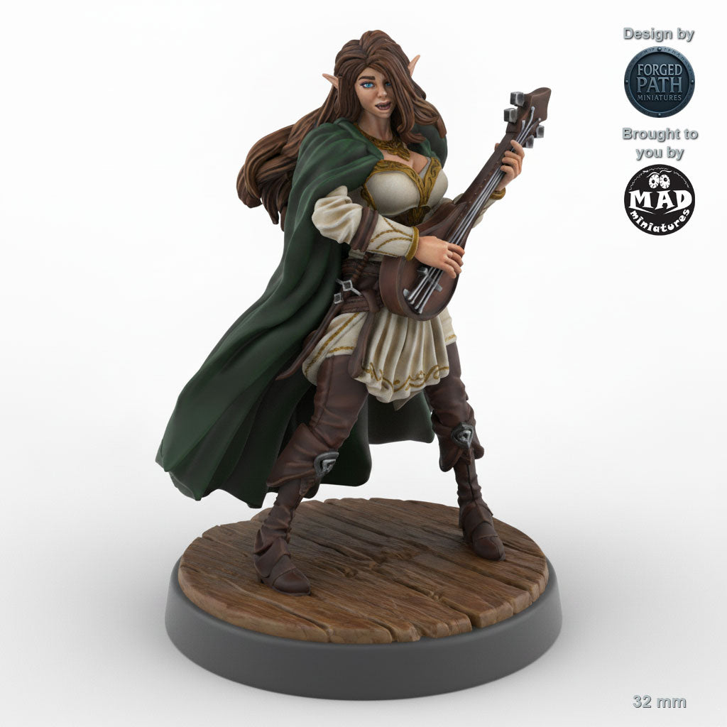 Lute-Playing Elven Female Bard A