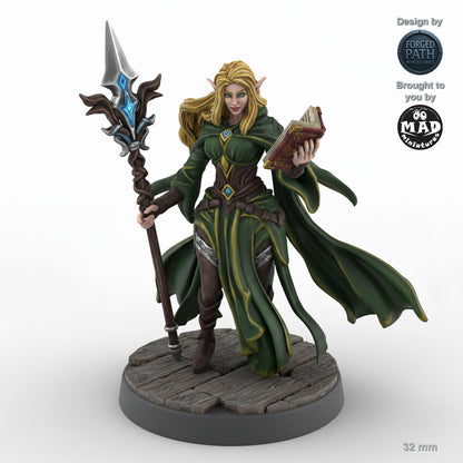 Tome-Keeper Female Elf Cleric A
