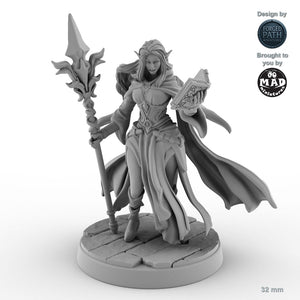 Tome-Keeper Female Elf Cleric A