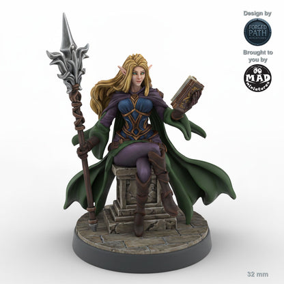 Tome-Keeper Female Elf Cleric B