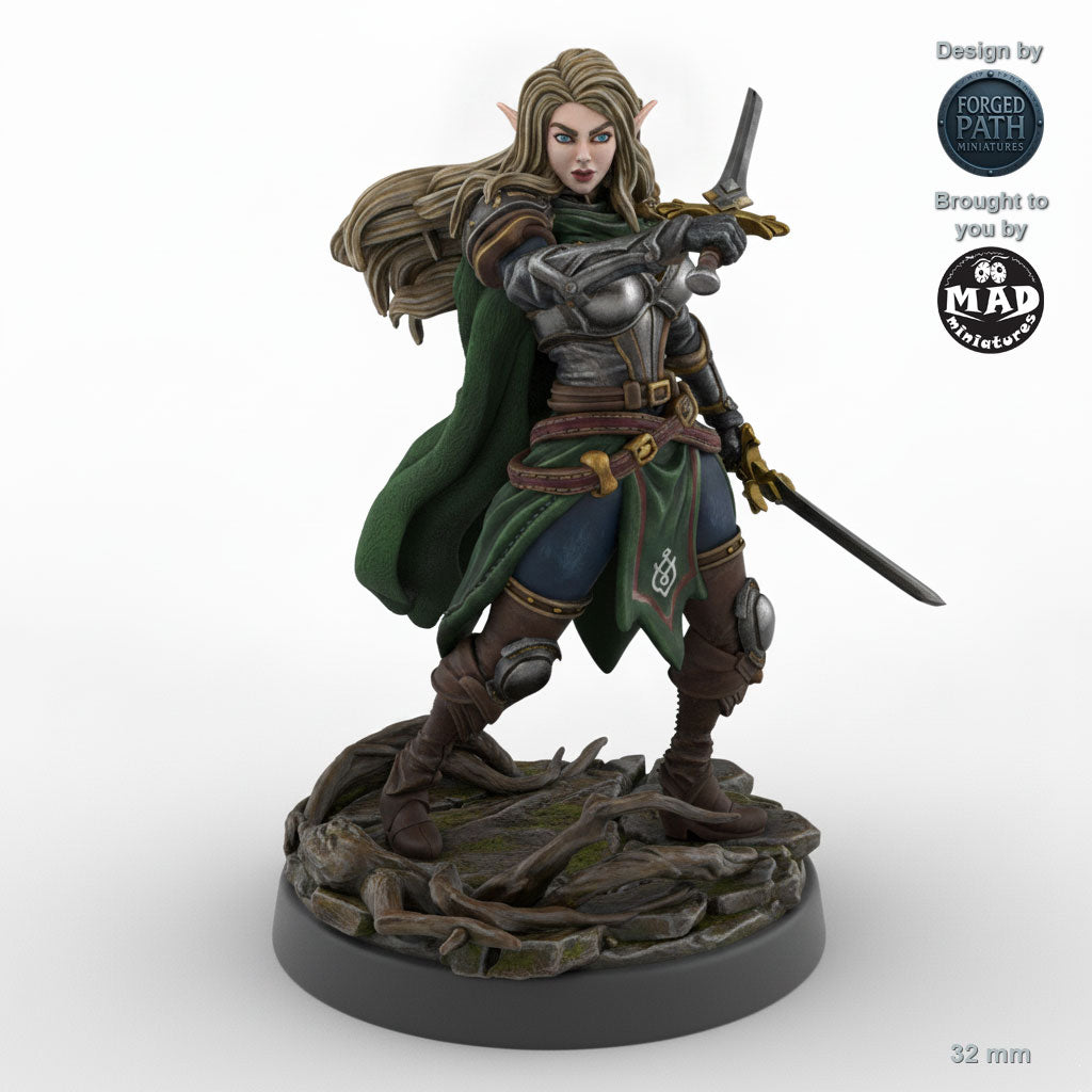 Dual-wielding Female Elf Rogue A