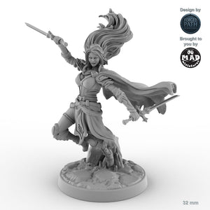 Dual-wielding Female Elf Rogue C