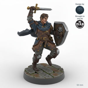 Sword and Shield Human Male Fighter C