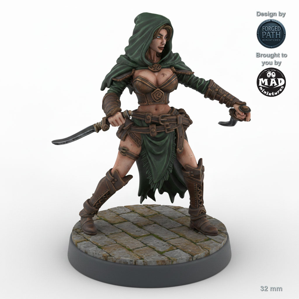 Dagger Wielding Human Female Rogue A