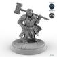 Female Dwarf Fighter with Warhammer A