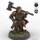 Female Dwarf Fighter with Warhammer A