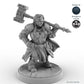 Female Dwarf Fighter with Warhammer A
