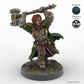 Female Dwarf Fighter with Warhammer C