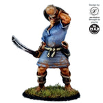 Drunk Wokou – A 28mm miniature designed by Iain Lovecraft, featuring a pirate warrior with a bottle and sword, ready for unpredictable combat in feudal Japan skirmish games.