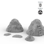 Horseheim haystack set with large and small piles, 28–32 mm terrain by Mad Miniatures
