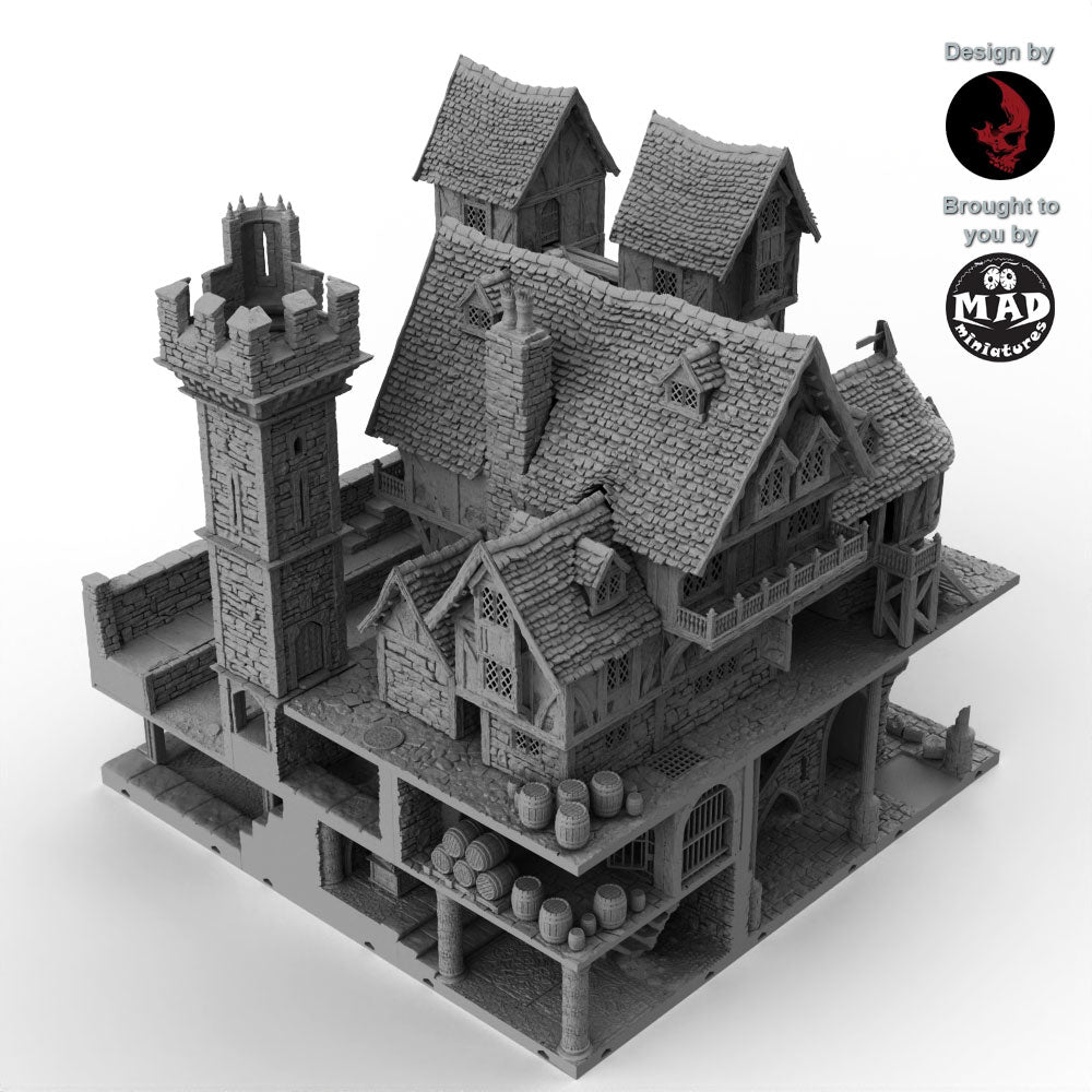 Helwick TERRABLOK B – 2×2' Canal Terrain Set with Tavern