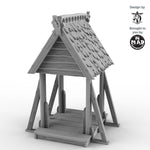 28 mm Horseheim Lych Gate with timber roof and raised platform
