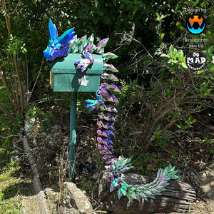 Crystal Titan Dragon - a massive 2-metre-long fully articulated dragon with color-shifting blue, green, and purple hues, a true legendary creation.