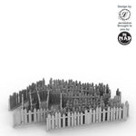Rustic fantasy fence set with 16 modular pieces by Mad Miniatures
