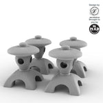Zen Lanterns from Nippon Saga by Iain Lovecraft – tabletop garden terrain set of 4.