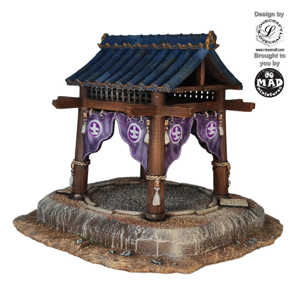 Nippon Saga Sumo Ring terrain piece designed by Iain Lovecraft and made by Mad Miniatures