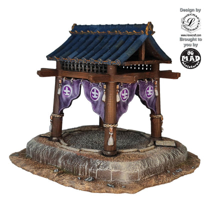 Nippon Saga Sumo Ring terrain piece designed by Iain Lovecraft and made by Mad Miniatures