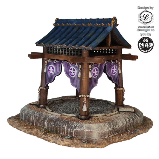 Nippon Saga Sumo Ring terrain piece designed by Iain Lovecraft and made by Mad Miniatures