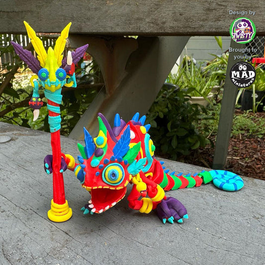 Mad Miniatures chameleon collectible with movable eyes and limbs
