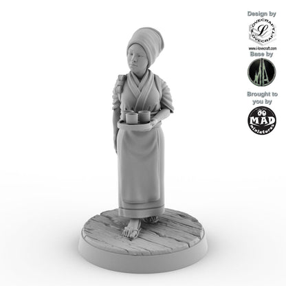 Nippon Saga Tea Lady miniature by Iain Lovecraft, produced by Mad Miniatures
