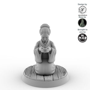 Nippon Saga Tea Lady III miniature by Iain Lovecraft, produced by Mad Miniatures