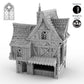 Render of the Merchant's House with window version 1, featuring intricate medieval window design as part of the building's detailed exterior