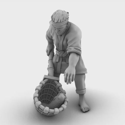 Fisher with Handnet
